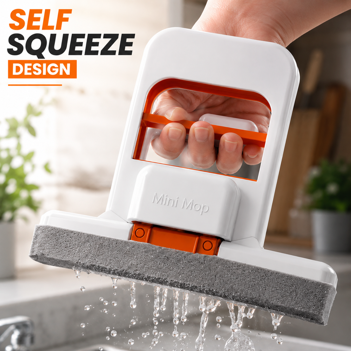 Smart Self-Squeeze Cleaning Mop – Squeeze Out Water Without Dirty Hands & Cloths