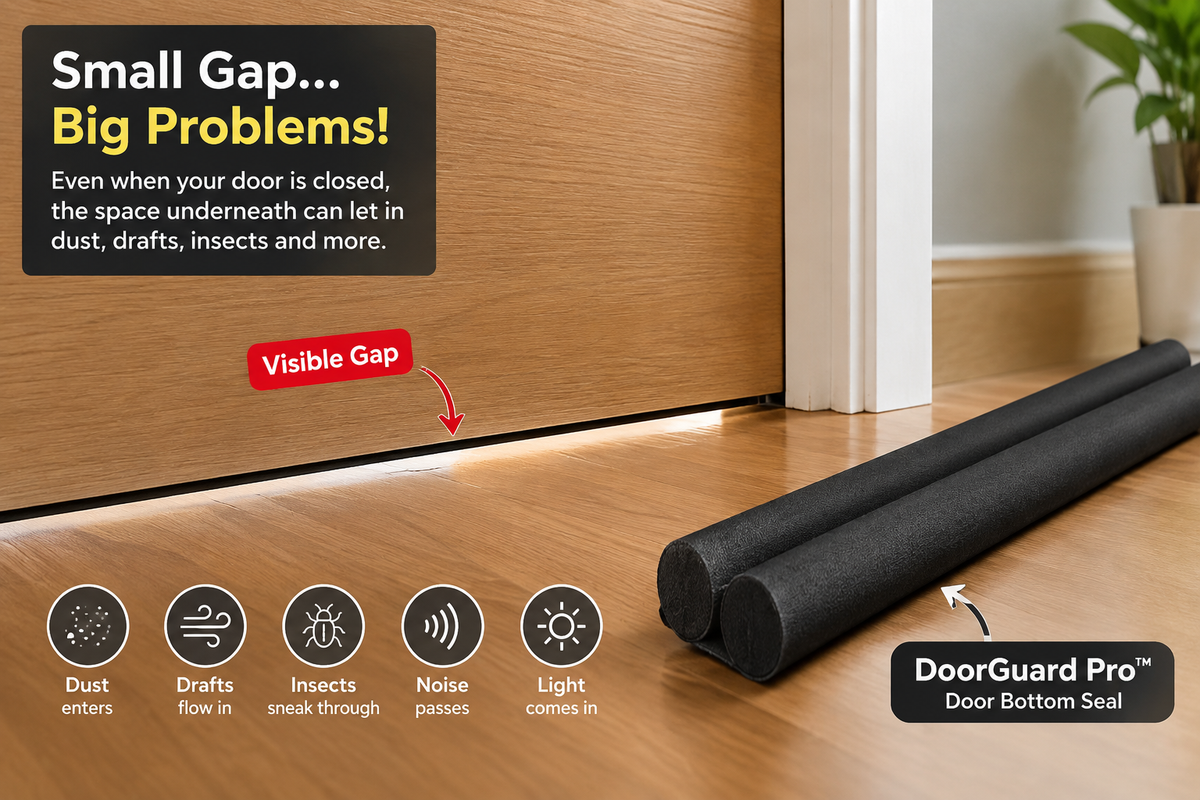 DoorGuard Pro – Premium Door Bottom Seal | Blocks Dust, Drafts & Insects (Pack Of 2)