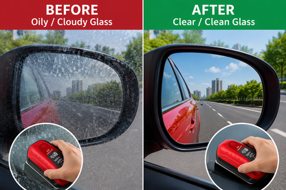 Car Glass Oil Film Remover – Deep Clean Water Marks & Stubborn Residue
